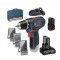 Bosch Professional GSR 12V-15 Аккумуляторная дрель-шуруповерт + набор бит + сверла (39шт.). Photo 1